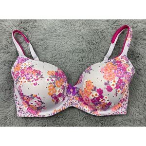 Victoria’s Secret purple floral lined demi bra